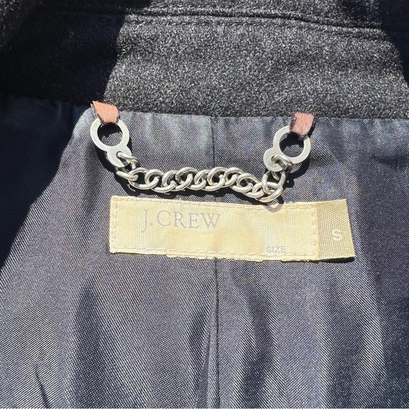 J. Crew Gray Wool Belted Pea Coat FLAWED - Picture 6 of 8